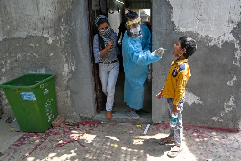 印度第二波新冠肺炎疫情持續惡化，台灣駐印度代表處再新增2名人員確診。   圖：翻攝自聯合國兒童基金會
