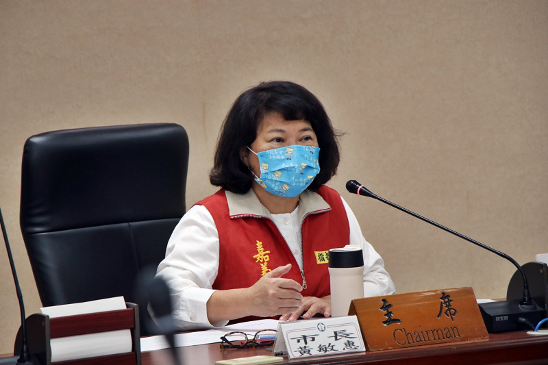 疫情升溫，嘉義市長黃敏惠宣佈嘉義市防疫採準三級規格備戰。   圖：嘉義市政府/提供