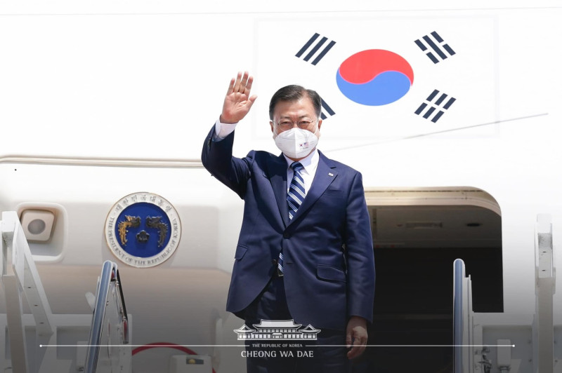 韓國總統文在寅訪問美國，美韓同盟的聯合聲明備受外界期待。   圖：翻攝自韓青瓦台臉書