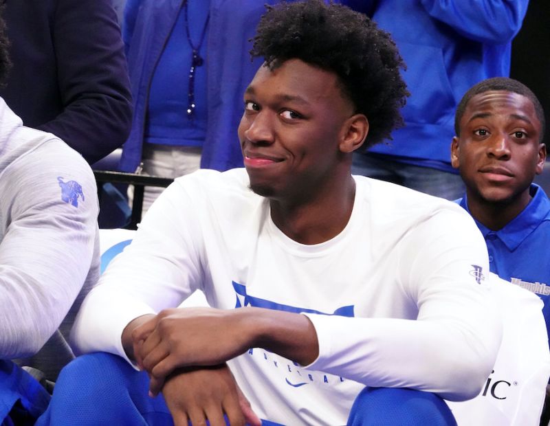 勇士榜眼中鋒James Wiseman。   圖／美聯社／達志影像