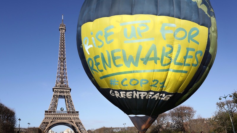 牽涉的全球氣候變遷問題的「巴黎氣候協定」。   圖：翻攝綠色和平組織網頁