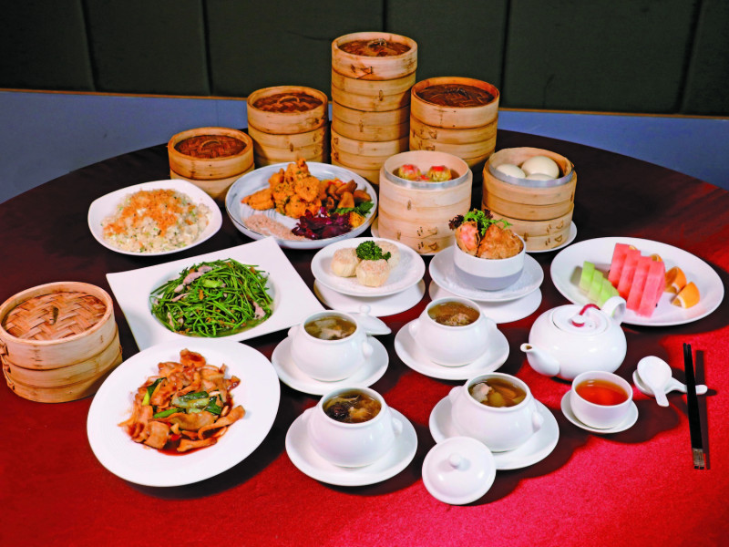 福粵樓推出小家庭「一茶一食一盅一籠」4人分享餐。   福容飯店/提供