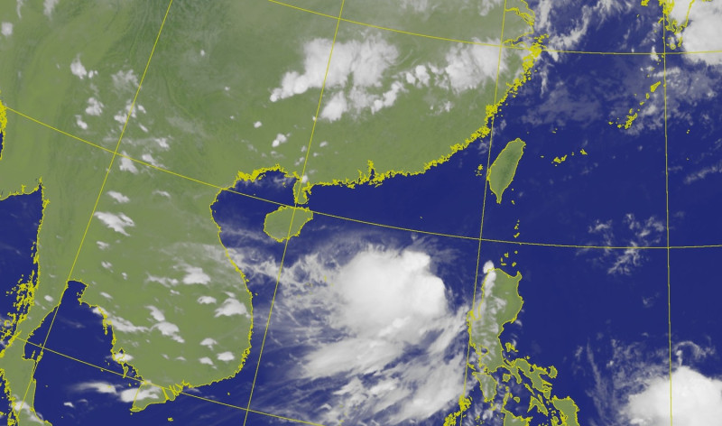 氣象局表示，在今日下午16點發布「彩雲」颱風海警。   圖：中央氣象局／提供
