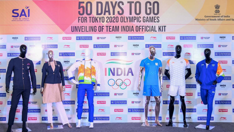 印度奧會（IOA）昨(8)日發表聲明，宣佈將拒絕中國運動品牌李寧(Li-Ning)所提供的隊服，改穿無品牌的服飾出戰。圖為印度上周宣佈李寧為印度代表團的服裝贊助商。   圖：翻攝自印度奧會推特