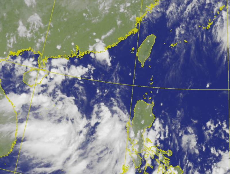 氣象局表示，目前南海有熱帶系統正在發展中。   圖：中央氣象局／提供