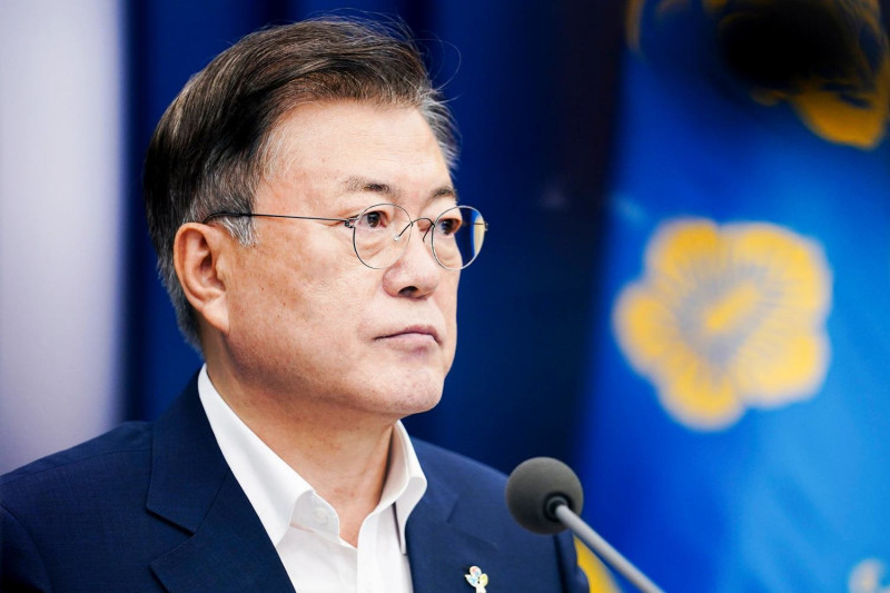 南韓總統文在寅表示願意提供北韓武漢肺炎（新冠肺炎，COVID-19）疫苗援助。（資料照）   圖：翻攝自文在寅臉書