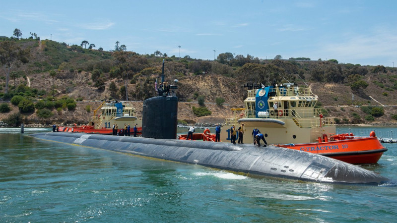 美國海軍洛杉磯級核動力潛艦「漢普頓號(SSN-767)」將納編進第7艦隊序列。   圖：翻攝U.S. Pacific Fleet推特