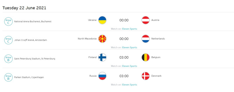 歐國盃B組與C組賽程。   圖:UEFA