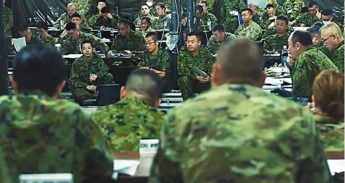 美日「東方之盾」軍事演習於今日正式登場。   圖：擷取自陸上自衛隊推特