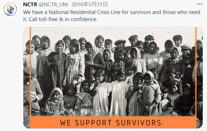 加拿大的寄宿學校體系拆散了15萬原住民孩童的家庭，受迫害的孩童營養不良，不僅受虐也遭到性侵。   圖：翻攝NCTR推特