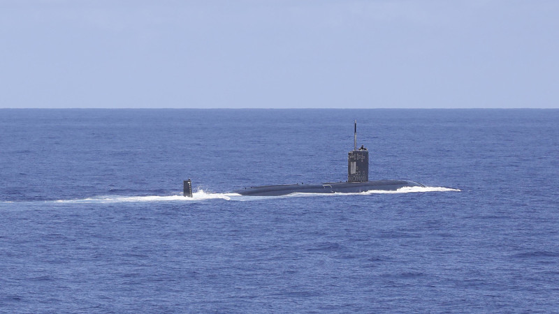 美星「太平洋獅鷲2021」演習，圖為美軍洛杉磯級核動力攻擊潛艦「斯普林菲爾德號(SSN-761)」。   圖：翻攝U.S. Pacific Fleet推特