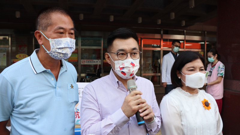 國民黨主席江啟臣說明申購疫苗進度。   圖：國民黨團/提供（資料照）