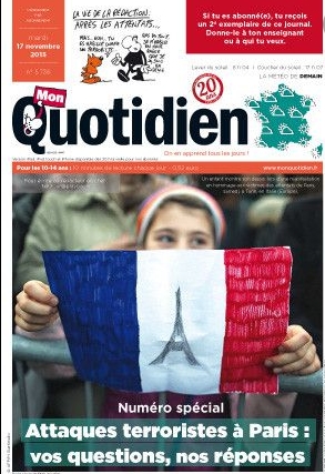 法國《我的日報》是一份以10-13歲青少年為主要讀者的時事新聞報紙。   圖 : 翻攝自我的日報網頁