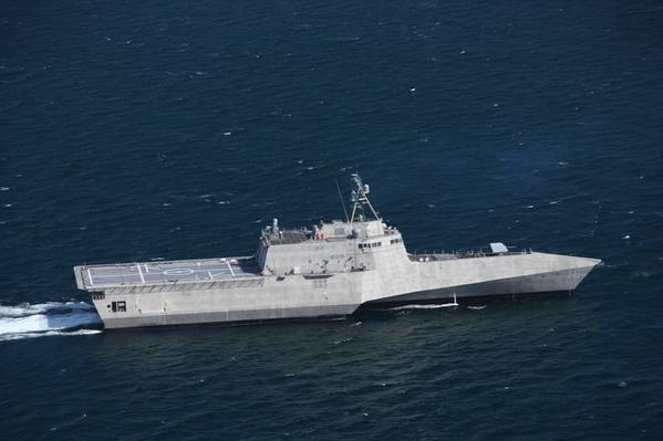美軍「獨立級」濱海戰鬥艦「杜爾沙號(LCS-16)」。   圖：翻攝Austal-USA造船廠官網