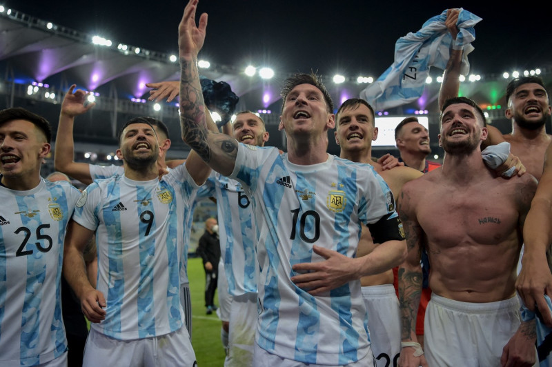 梅西終於一圓率阿根廷在國際大賽奪冠之夢。   圖/Copa América臉書粉專