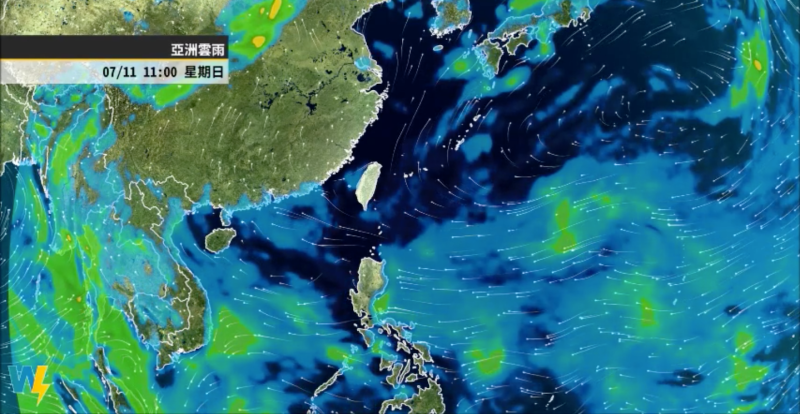 天氣風險公司表示，今明台灣仍然在太平洋高壓勢力範圍內，但高壓沉降作用已經減弱，午後熱對流的範圍逐漸擴大。   圖：翻攝自氣象達人彭啟明 臉書專頁