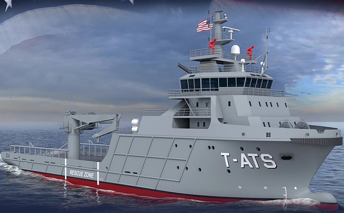 納瓦荷級遠洋搜索救援拖船（T-ATS）想像圖。   圖：翻攝維基百科