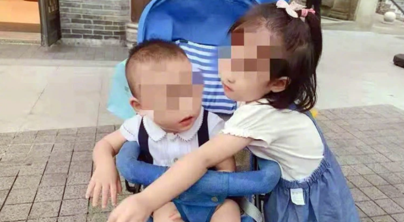 中國四川這對年僅2歲、1歲的小姊弟來不及長大便被狠父慘忍殺害。   圖：翻攝微博