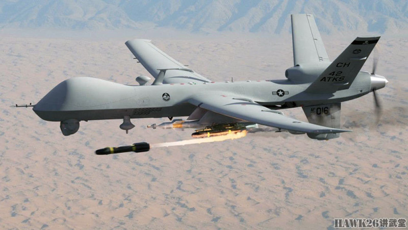 MQ-9「死神(Reaper)」無人機可掛載多種對地攻擊飛彈，美軍在阿富汗部署無人機來攻擊塔利班組織。   圖：翻攝自「HAWK26講武堂」