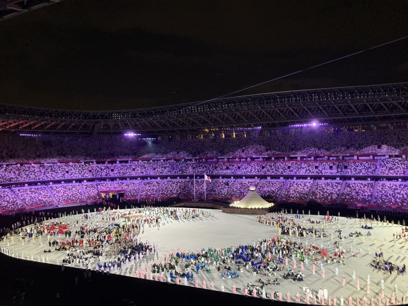 2020 東京奧運開幕式入場進行曲皆為日本經典遊戲音樂，引發全球網友熱烈討論。   圖：翻攝自 オリンピック 官方推特