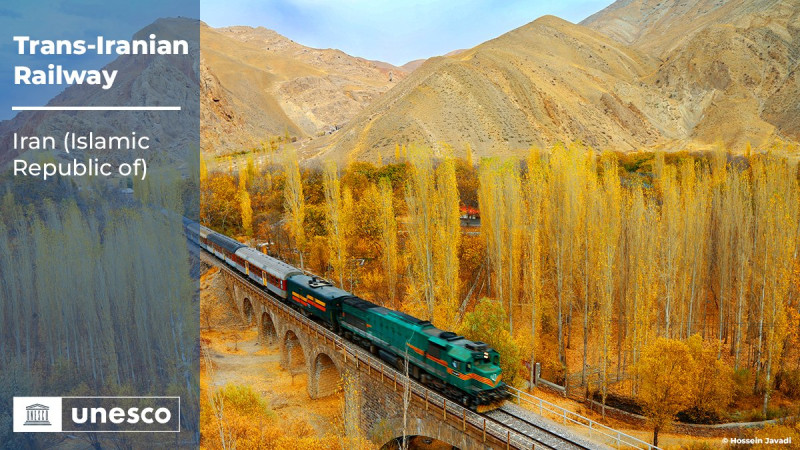 伊朗縱貫鐵路。   圖：翻攝自Twitter @UNESCO 