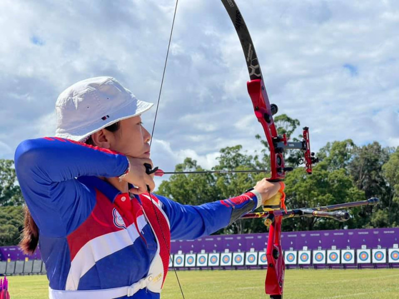 射箭選手譚雅婷在此次東京奧運的個人射箭項目64強止步。   圖：教育部體育署臉書