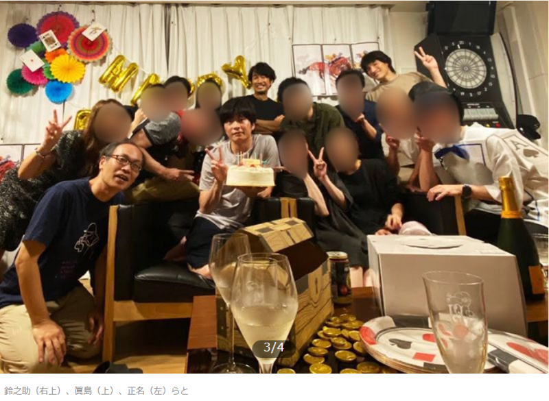 田中圭今被日媒爆料確診前舉辦超過20人的大型生日派對。   圖：翻攝自《週刊文春》