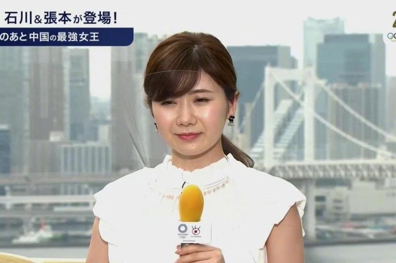 福原愛於26日在富士電視台復出擔任桌球賽球評。   圖：翻攝自推特