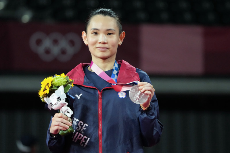 「世界球后」戴資穎在東京奧運為台灣再拿下一面銀牌。   圖：美聯社