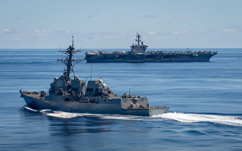 卡爾文森號(CVN-70)航母打擊群，將參與美國海軍近10年來最大規模的Large Scale Exercise 2021(簡稱LSE 2021)演習。   圖：翻攝Commander, U.S. Pacific Fleet官網