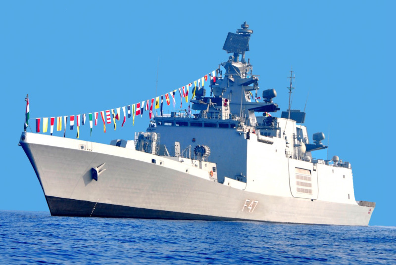 印度海軍導彈護衛艦「什瓦利克號(INS Shivalik F47)」。   圖：翻攝印度國防部官網
