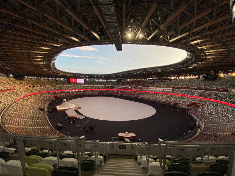 本屆東京奧運開幕時觀眾無法入場   圖：翻攝自Ｏlympics推特