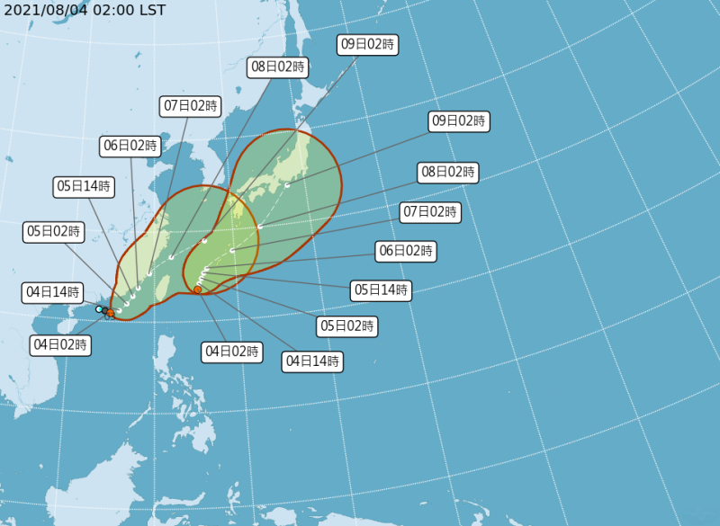位於金門西南方的熱帶性低氣壓TD11，與位於琉球南方的TD12，都有增強發展為颱風的趨勢，民眾要注意防災。   圖：中央氣象局/提供