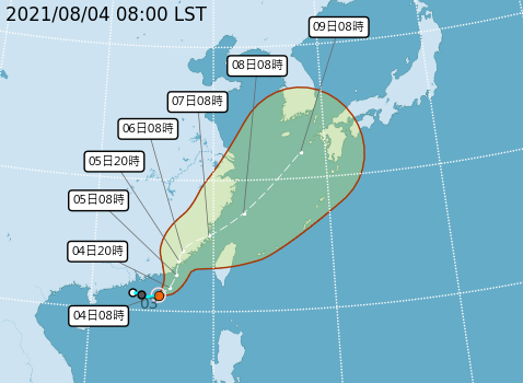 今年第9號颱風盧碧在今日上午生成。   圖：中央氣象局／提供