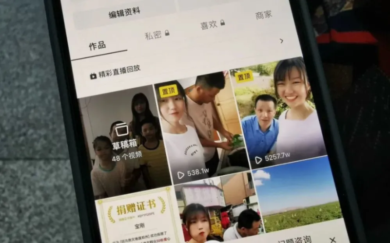 劉金蘭發布了張玉環的影片後，她拍的影片幾乎每條瀏覽量都能過萬次，多的時候能達到十幾萬次，粉絲也隨之增長。   圖：翻攝自中國慈善家