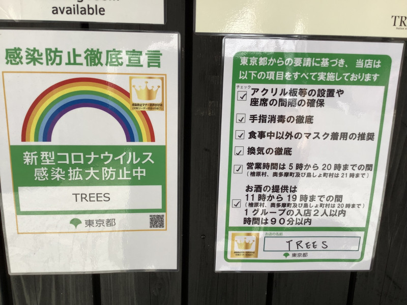 東京都要求餐廳符合條件，才能貼彩虹安心內用貼圖；不過實際上沒有審查機制，只靠店家自己申告及顧客的選擇。 圖：劉黎兒攝