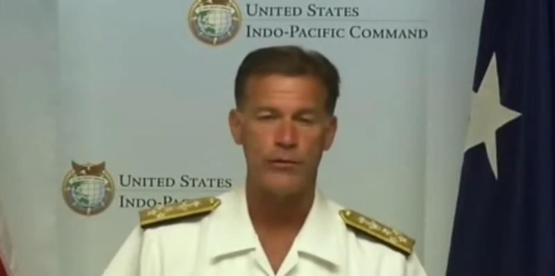 美國印太司令部司令海軍上將約翰∙阿奎利諾（John Aquilino）。 圖: 翻攝自Youtube/2021 Aspen Security Forum 
