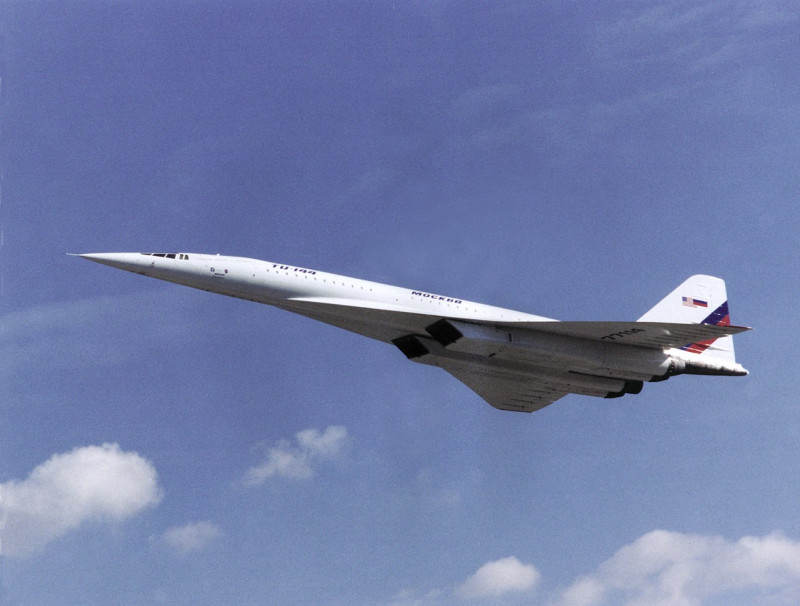 前蘇聯圖波列夫設計局製造的Tu-144超音速客機。   圖：翻攝維基百科