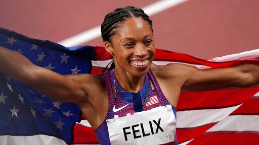 ▲美國「田徑老媽」Allyson Felix最後一次奧運。（圖／美聯社／達志影像）   