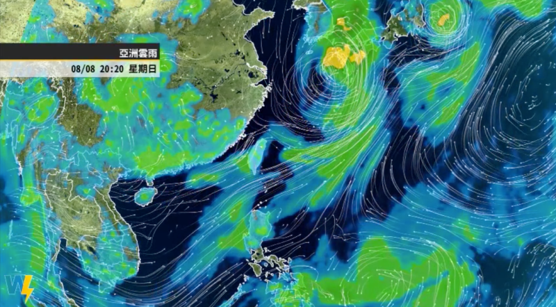 天氣風險於臉書上指出，盧碧颱風雖加速遠離，但中南部仍須慎防強降雨。   圖：翻攝自天氣風險 臉書專頁