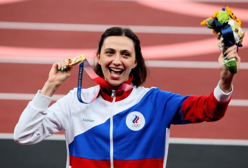 俄羅斯跳高選手瑪麗亞·拉斯茲柯內（Mariya Lasitskene）獲得金牌。   圖：擷取自拉斯茲柯內IG(@lasitskene.maria)