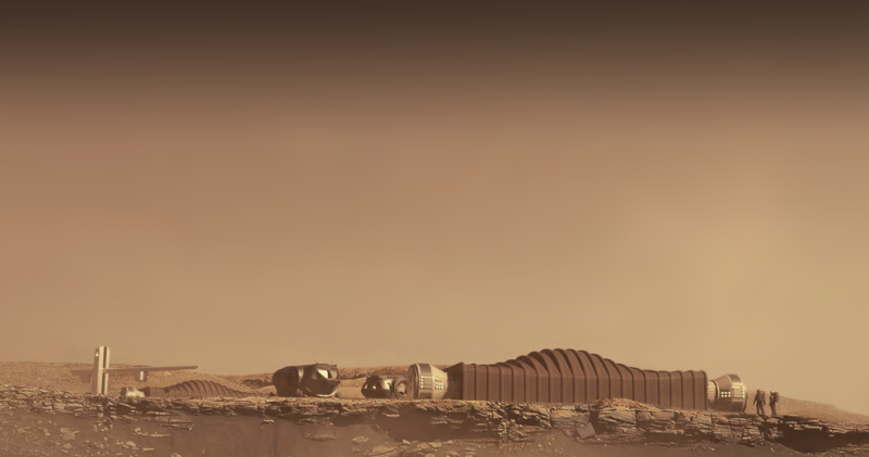 NASA徵求志願者在模擬火星空間生活一年，圖為「火星阿爾法山丘」（Mars Dune Alpha）概念渲染圖。   圖：取自NASA官網