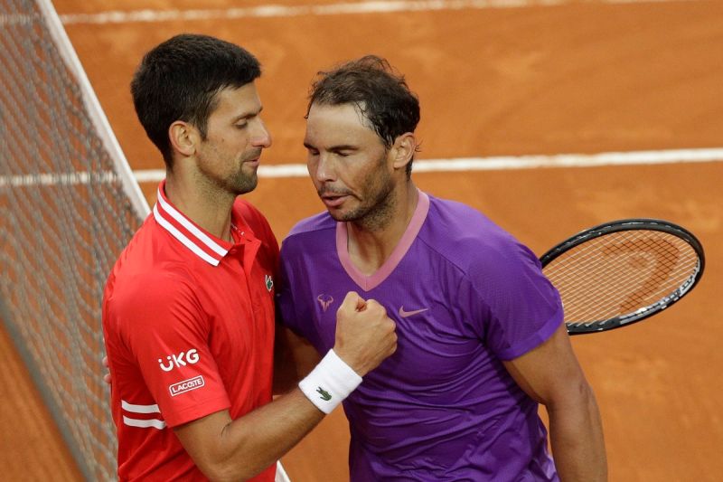 「喬帥」Novak Djokovic(左)宣布退出2場美網前哨戰，三巨頭只剩「蠻牛」Rafael Nadal會出席辛辛那提大師賽。   圖／美聯社／達志影像
