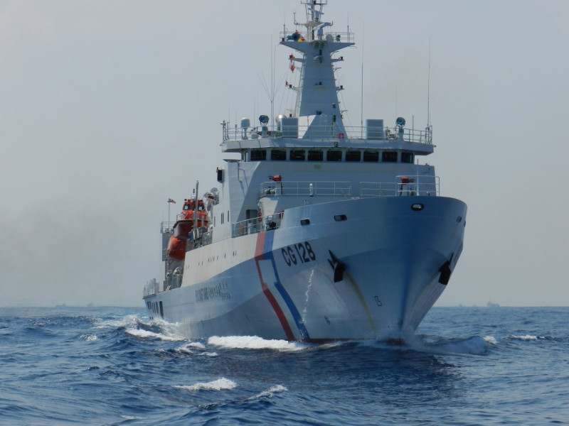 我國派出最大噸位「嘉義艦」，參與台美海巡操演。（示意圖）   圖：取自海巡署臉書