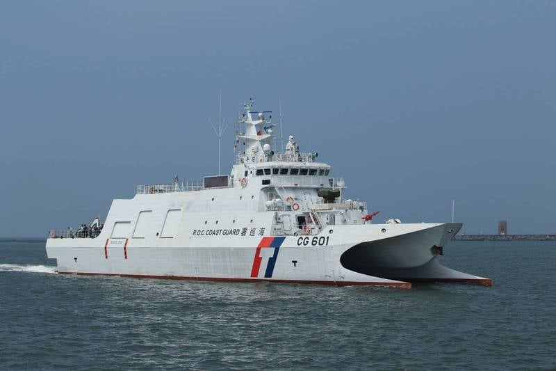 台灣海巡署600噸級巡防艦--安平艦(CG601)。   圖：翻攝やんずJAPAN推特