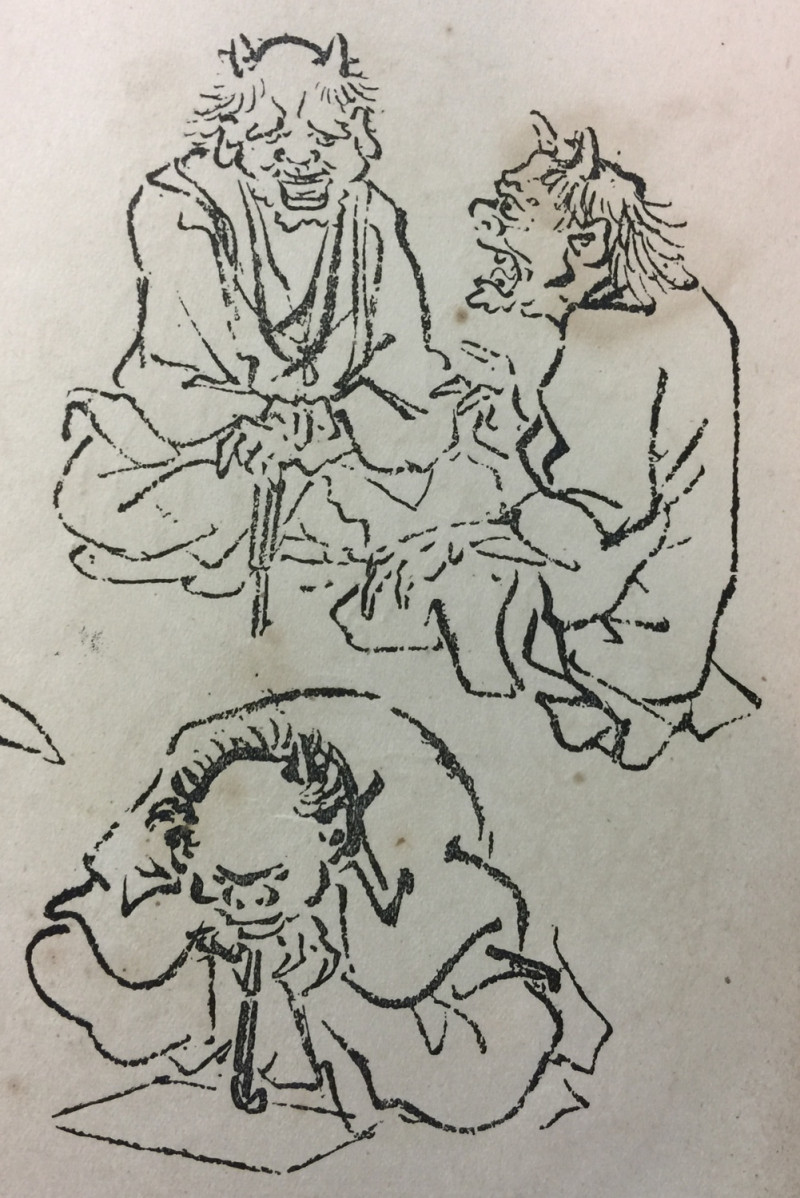 河鍋曉齊《惡鬼的教誨 》   取自：《近代日本漫畫集》第十卷