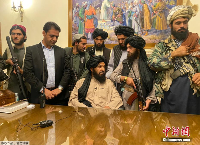 塔利班對外放話稱，除非美國所有部隊都撤出阿富汗，否則塔利班不會讓新政府上台。   圖 : 翻攝中新網（資料照）