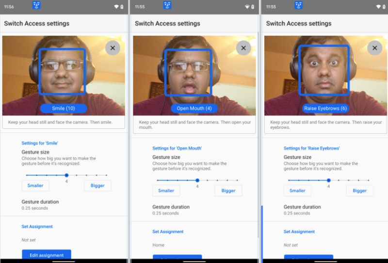 用戶可以自行設定臉部表情的偵測幅度。   圖：翻攝自XDA Developers