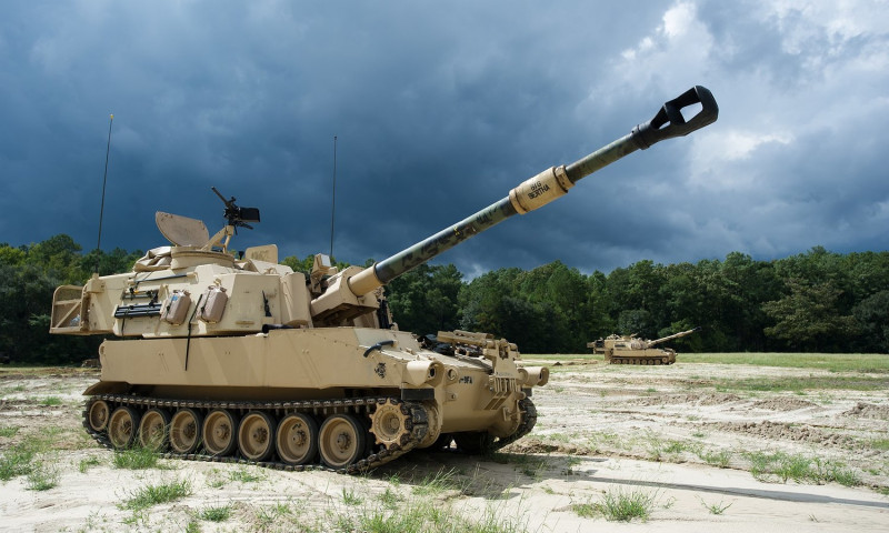 美軍M109A6自走砲車。   圖：翻攝維基百科（資料照片）