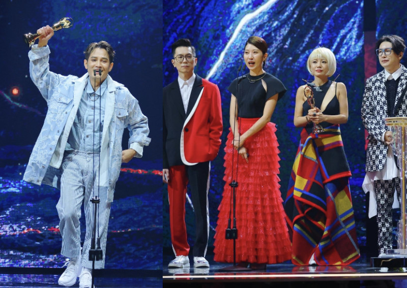 恭喜羅文裕奪下最佳客語歌手，春面樂隊以《到底》獲得最佳客語專輯獎。   圖：翻攝自金曲GMA